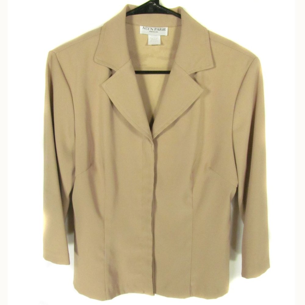 Alyn Paige Jacket Blazer Size 11/12 Tan